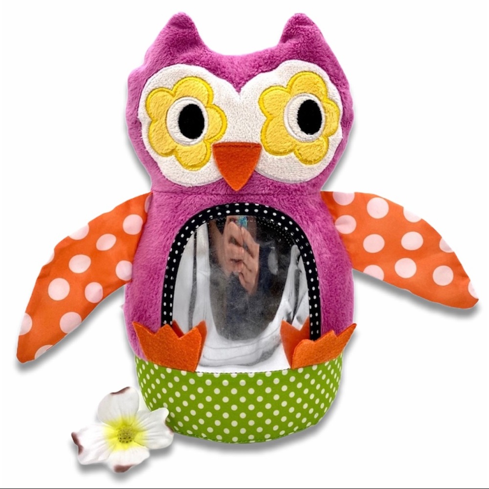 EUC HTF Boppy Olga Owl Activity Mirror, Birth+
